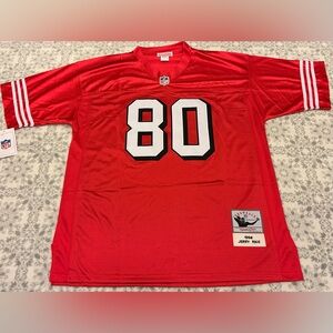 NWT Mitchell & Ness Jerry Rice 1994 San Fran 49ers Throwback Jersey Size 52